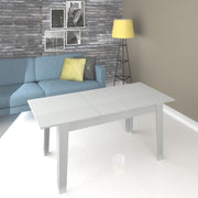 Mesa extensible de madera Blanco 140-180x80 cm TOLMEN