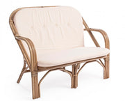 Sofá de exterior en ratán natural GOLF NUEVO 111x80x h89 cm