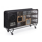 Creencia de acero Un cajones antracita anti once Liverpool 128x33.5x H78.5 cm