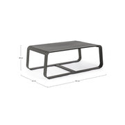 Mesa de centro para exterior en aluminio antracita MERRIGAN 105x62x h38 cm