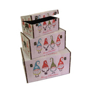 Baúl rectangular de ecopiel para 1-3 gnomos cm59x36h33