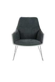 2x Butaca polipropileno gris oscuro 85cm x 74cm A. 86cm