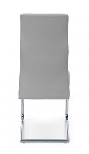 Silla gris claro en ecopiel THELMA 44x58x h104 cm