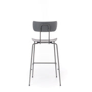 Taburete de polipropileno con asiento gris