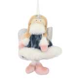 Ángel en tela azul CM13H17