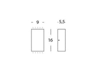 Aplique de pared 6W + 6W Led 4000K blanco trump line