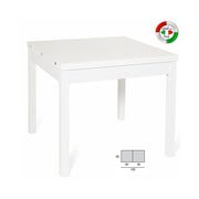 Libro de aperturas para mesa de comedor Frassinato blanco en madera de melamina cm 90x90 - 180
