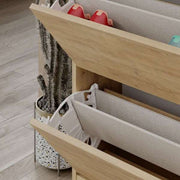 Zapatero abatible roble con 4 puertas 73 x 26 x 154.5 cm