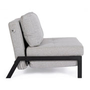 Sofá cama 1 plaza que ahorra espacio en tejido beige HAYDEN 95x96x h79 cm