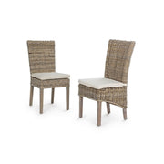 Silla de exterior en caoba Luzia 48x59x h104 cm