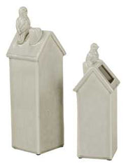 Jarrón casa de pájaros grande dc-1026 cm. 13 x 13 h 43