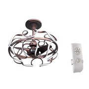 Candelier moderno con ventilador LED y control remoto 86 cm