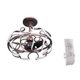 Candelier moderno con ventilador LED y control remoto 86 cm