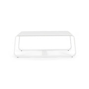 Mesa de centro para exterior en aluminio Blanco MERRIGAN 105x62x h38 cm