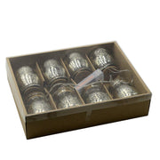 Guirnalda para botellas alambre 8 piezas cristal platino con led 200cm