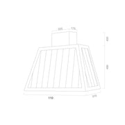 Campana extractora GARAGE METAL de acero inoxidable bruñido 110 cm