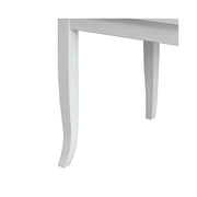 Mesa extensible cuadrada de madera maciza color blanco 90x90-180 cm