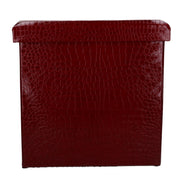 Puff polipiel rojo cuadrado cm30x30h30