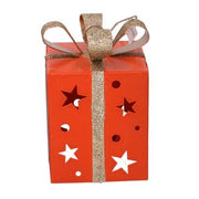 Caja regalo metal naranja 14,5x9h9 cm