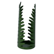 Portavasos de metal hoja de laurel verde oscuro cm ø8h20