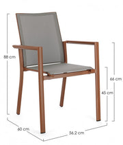 4x Sedia C-Br Konnor Terracota