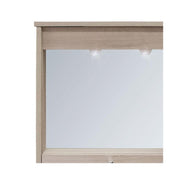 Mueble moderno espejo de baño 1 puerta con solapa de olmo h.61x73x14
