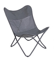 Sillón mariposa camping gabicce gris 77,5x81x89h cm