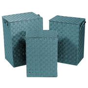 Rectangular forrado poliéster verde agua 1-3 cesta cm40x30h55