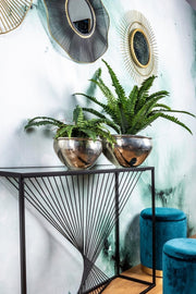 Mueble consola espiral de metal negro