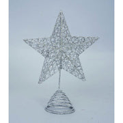 Árbol de Navidad punta de estrella Plata brillante 18x h15 cm