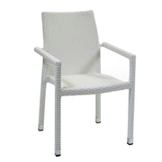 Sillón de jardín adila ice white polyrattan cuadrado cm60