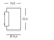 Lámpara de pared de aluminio fundido con difusores de vidrio transparente - 40W - 4242 lúmenes - Clase E - Luz cálida - IP65 - 2 lámparas de corten