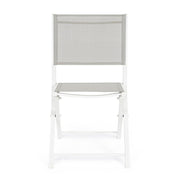 Silla plegable Hilde blanca para exterior