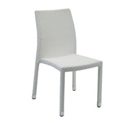 Silla de poliratán blanco hielo cm 61 x 47 x 88h