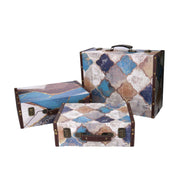 Maleta rectangular ecopiel azul marroquí 1-3 cm40x14h30