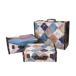 Maleta rectangular ecopiel azul marroquí 1-3 cm40x14h30