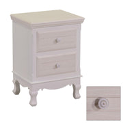 Gabinete de madera Nuremberg 2 cajones crema cm37x30h54