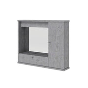 Espejo de baño gris cemento mueble moderno móvil 1 puerta con solapa h.61x73x14