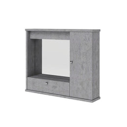 Espejo de baño gris cemento mueble moderno móvil 1 puerta con solapa h.61x73x14