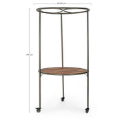 Vitrina industrial con techo y ruedas D103X199h cm