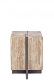 Taburete industrial metal madera Garrett 45h cm