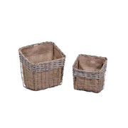 Cajón arem mimbre gris rectangular 1-2 cm30x21h20-28