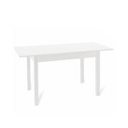 Mesa de comedor extensible íntegramente en madera de melamina 90x160-200 cm blanco