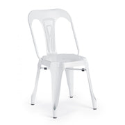 Silla de estilo moderno en acero blanco MINNEAPOLIS 44x53x h83 cm