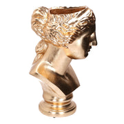 Florero de resina busto dorado cm35,8x36h58