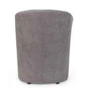 Sillón en madera y tela gris oscuro BELICE 64,5x63x h76 cm