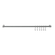 Barra cromada 60 cm + 6 ganchos cromados en forma de S Lonardo