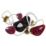 Cuadro de metal rojo cm120x70 x h9,5