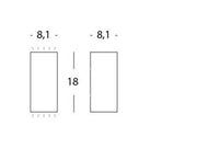 Aplique de pared linea torre 6W + 6W Led 3000K blanco