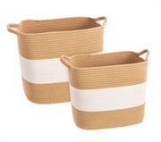 2x Set2 Cesta Flow 2M Recta Natural-Blanco